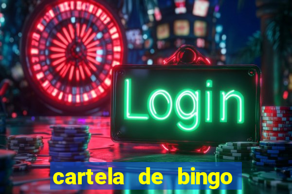 cartela de bingo cha de bebe